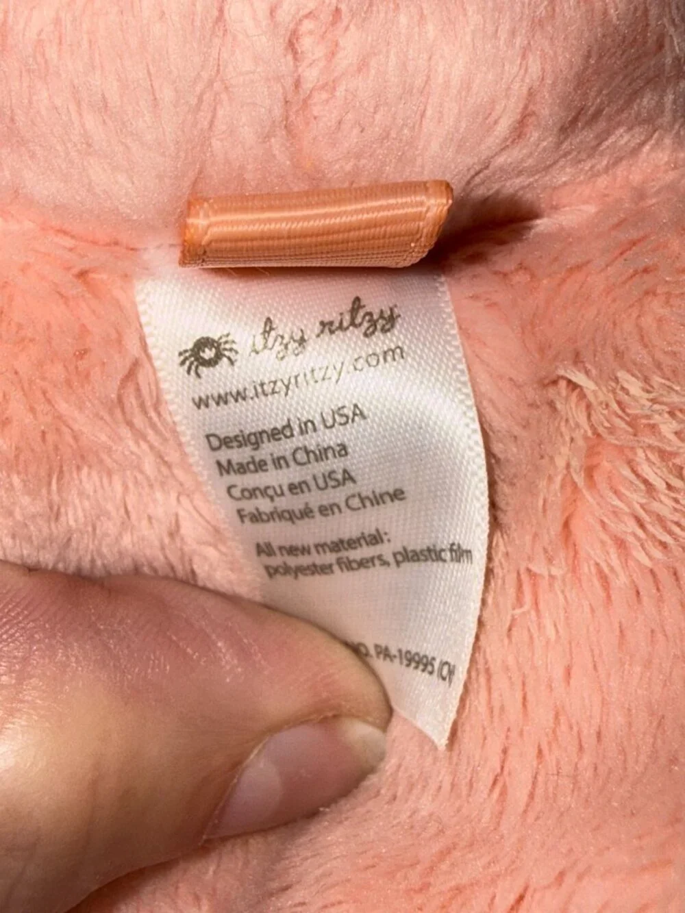 Itzy‎ Ritzy Ritzy Pal Bunny Lovey Plush Teether Crinkle Ribbon Security Blanket